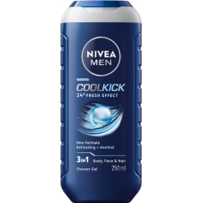Гель для душа NIVEA MEN Cool Kick Заряд свежести для тела, лица и волос 250 мл